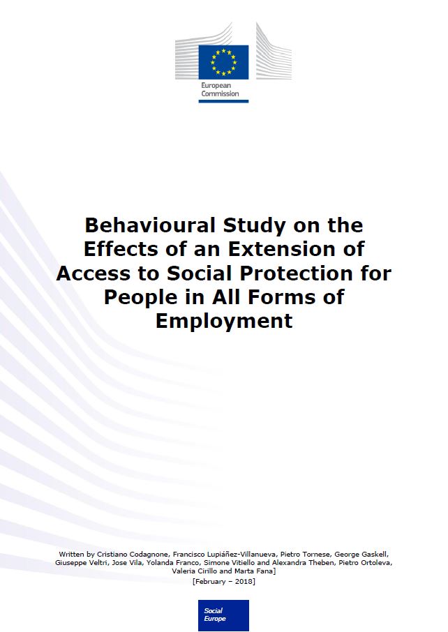 Behavioural study on the effects of an extension of access to social protection for people in all forms of employment