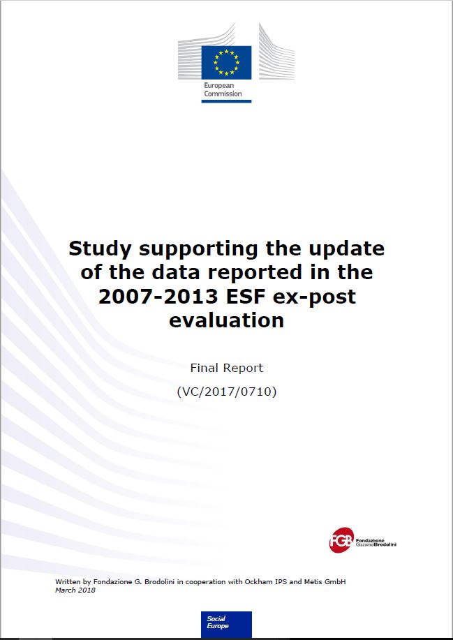 Study supporting the update of the data reported in the 2007-2013 ESF ex-post evaluation