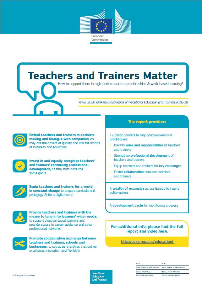 Teachers and trainers matter - infographics