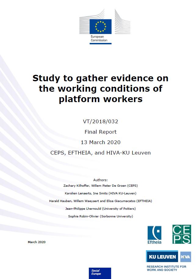 Study to gather evidence on the working conditions of platform workers 