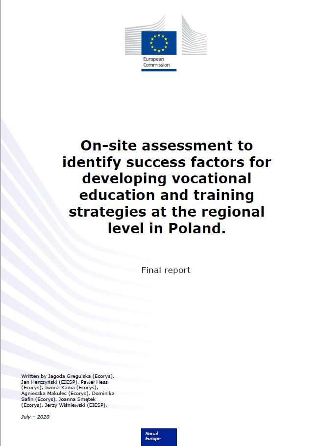 On-site assessment to identify success factors for developing vocational education and training strategies at the regional level in Poland
