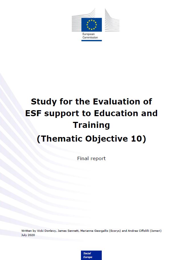 Study for the evaluation of ESF support to Education and Training 