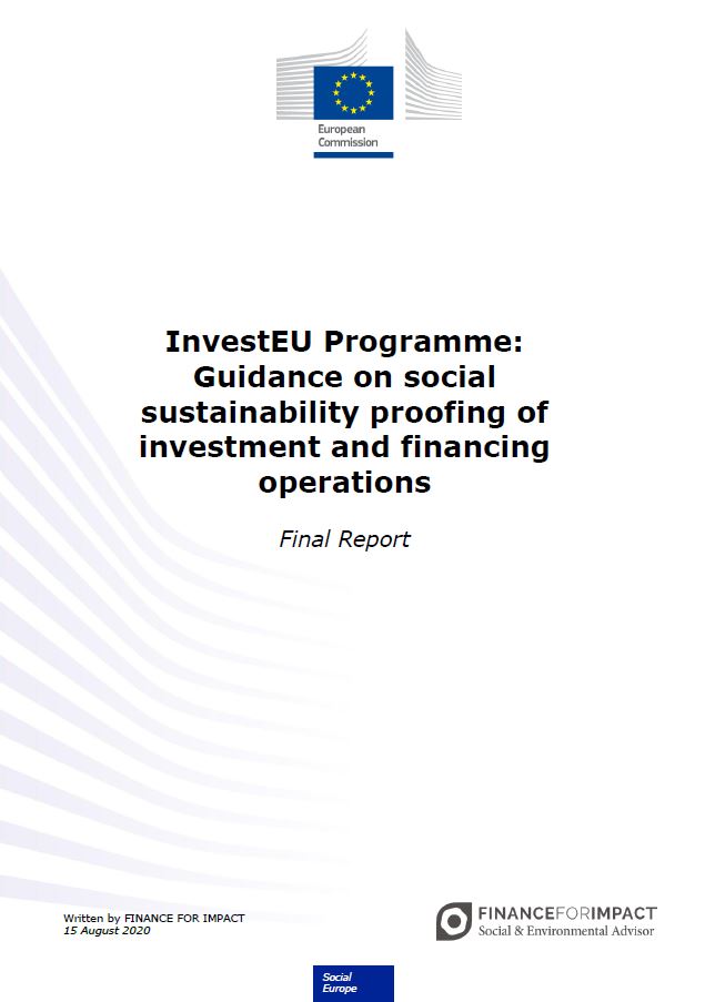 InvestEU Programme: Guidance on social sustainability proofing of investment and financing operations