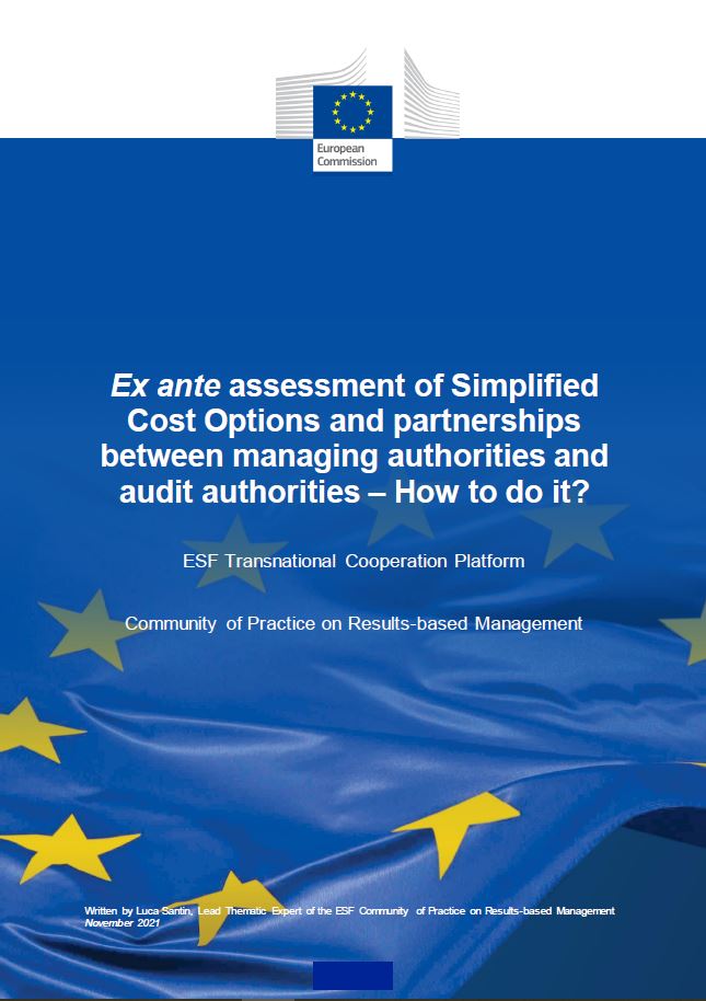 Ex ante assessment of Simplified Cost Options and partnerships between managing authorities and audit authorities – How to do it?