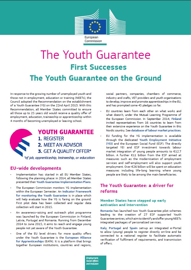 The Youth Guarantee - First Successes - The Youth Guarantee on the Ground