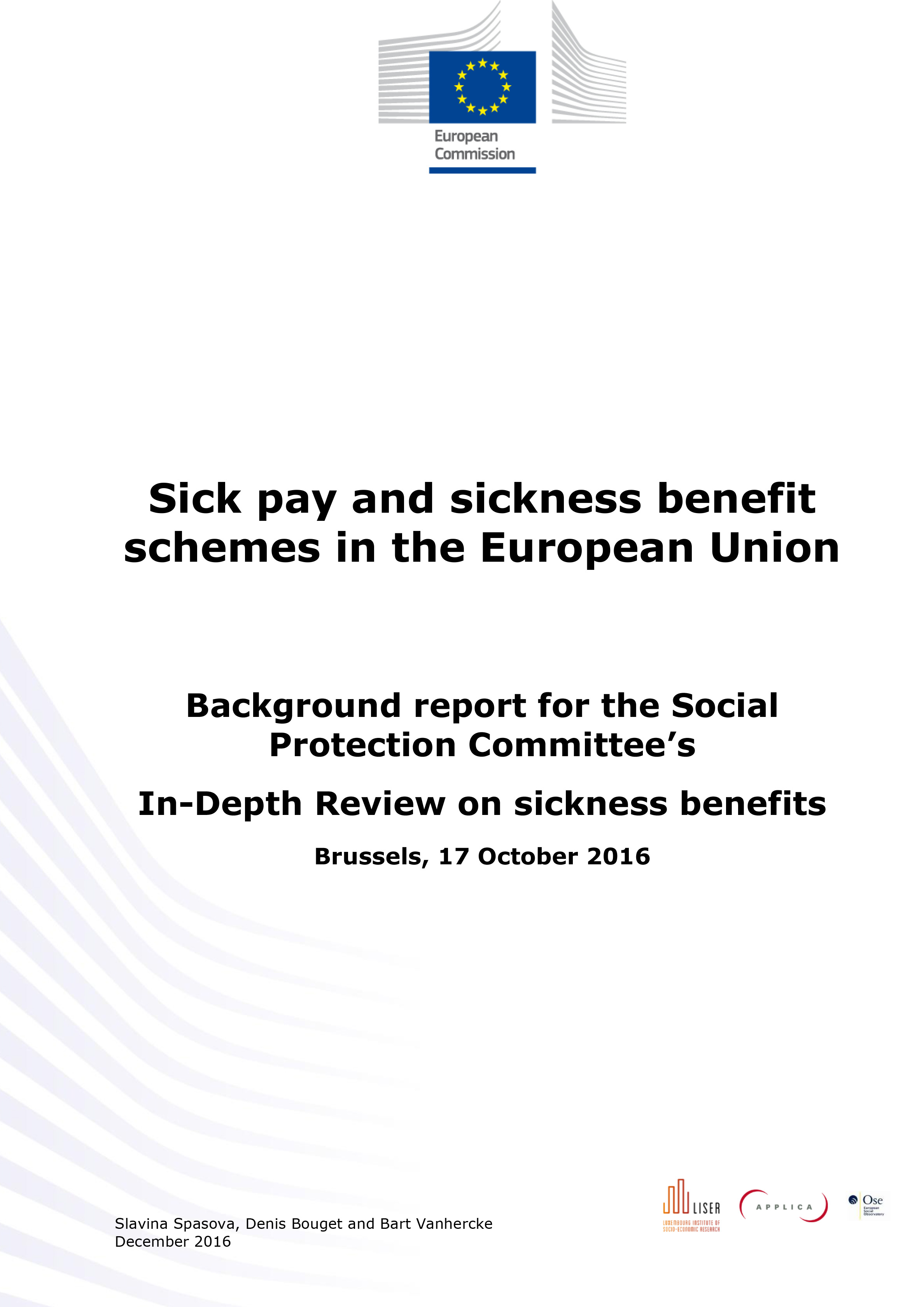 Sick pay and sickness benefit schemes in the European Union