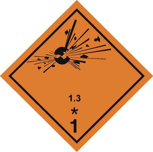10 Gefahrensymbol 5,2x7,4cm Explosionsgefährlich Bild-Nr 